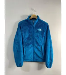 The North Face Fleece de pelo alto Full-Zip ORIGINAL Feminino Azul turquesa – M