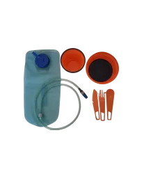 Kit trekking bolsa de hidratação + sacos estanques + utensílios cozinha - Decathlon